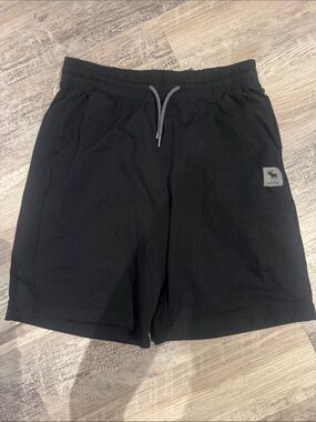 abercrombie kids Black Athletic Drawcord Shorts